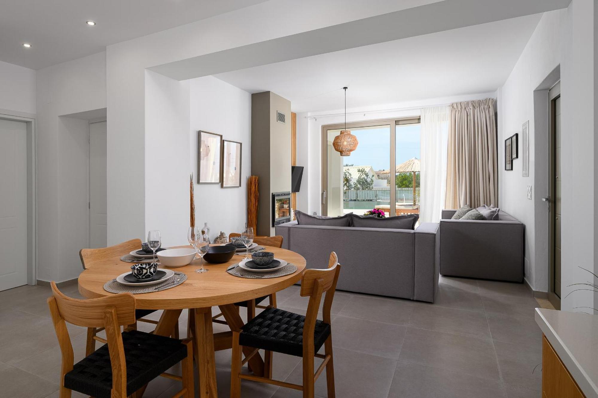 Ammokrinos Luxury Homes,150M From The Beach คาลามากิ ภายนอก รูปภาพ