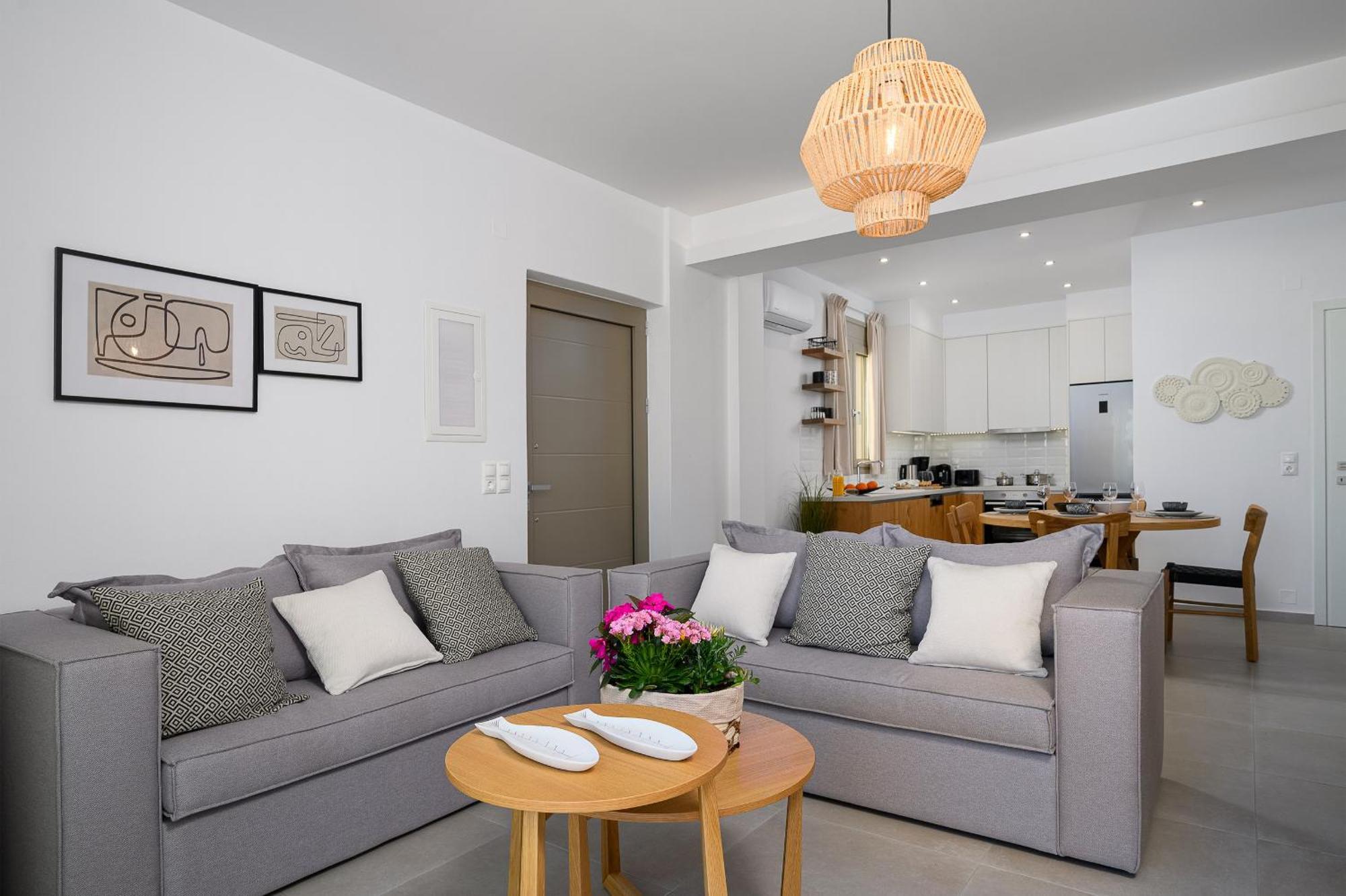 Ammokrinos Luxury Homes,150M From The Beach คาลามากิ ภายนอก รูปภาพ